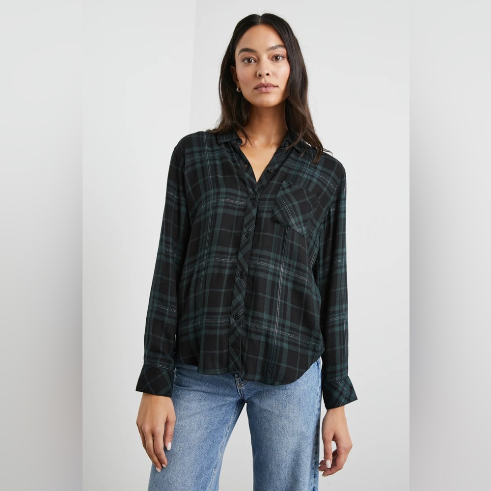 Rails Hunter Shirt - Forest Slate Tinsel